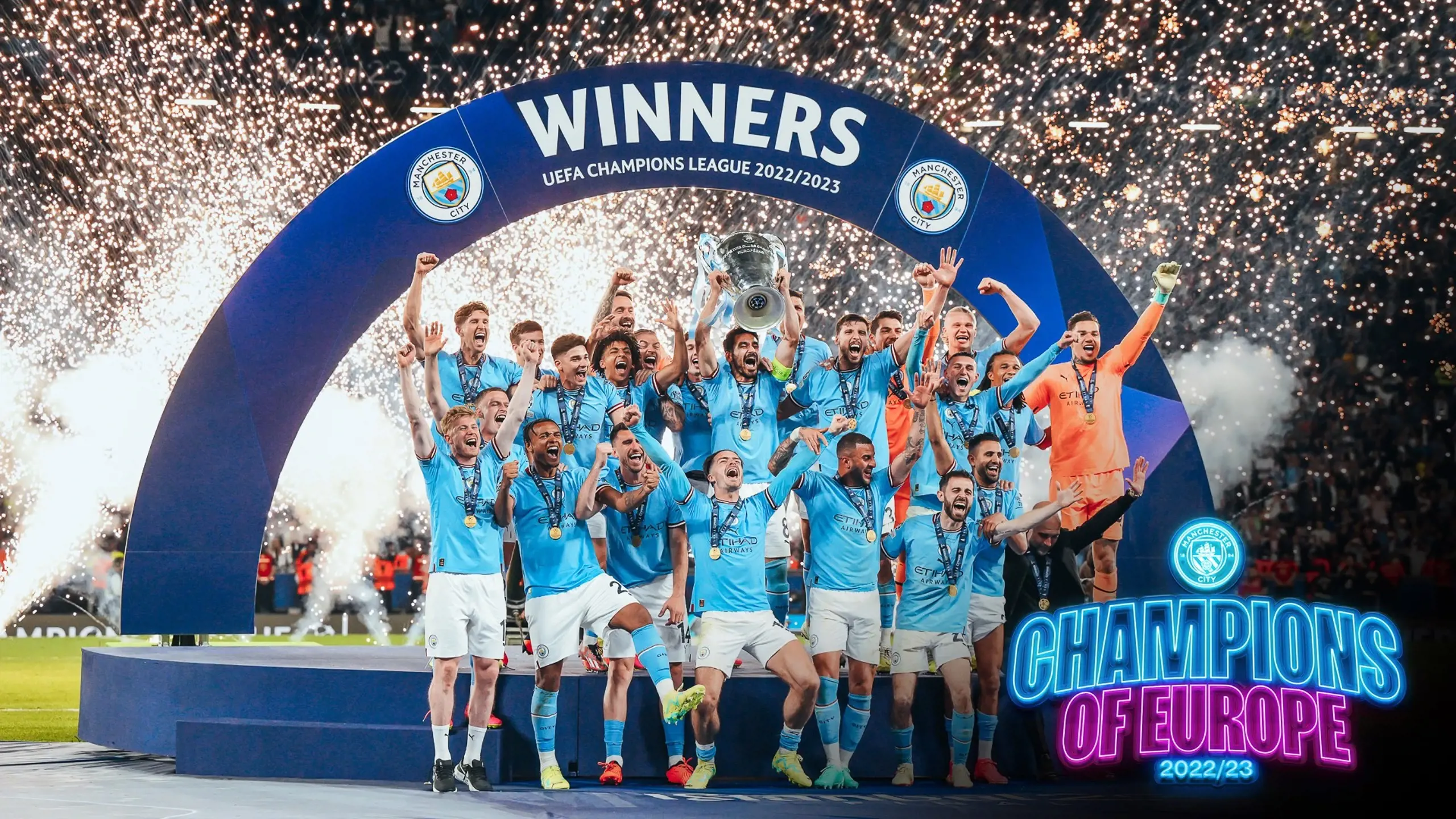 Manchester City win the Uefa Champions League image
